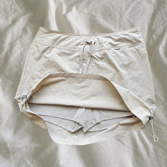 GreenTea Beige Mesh Skirt - Picture 3 of 5